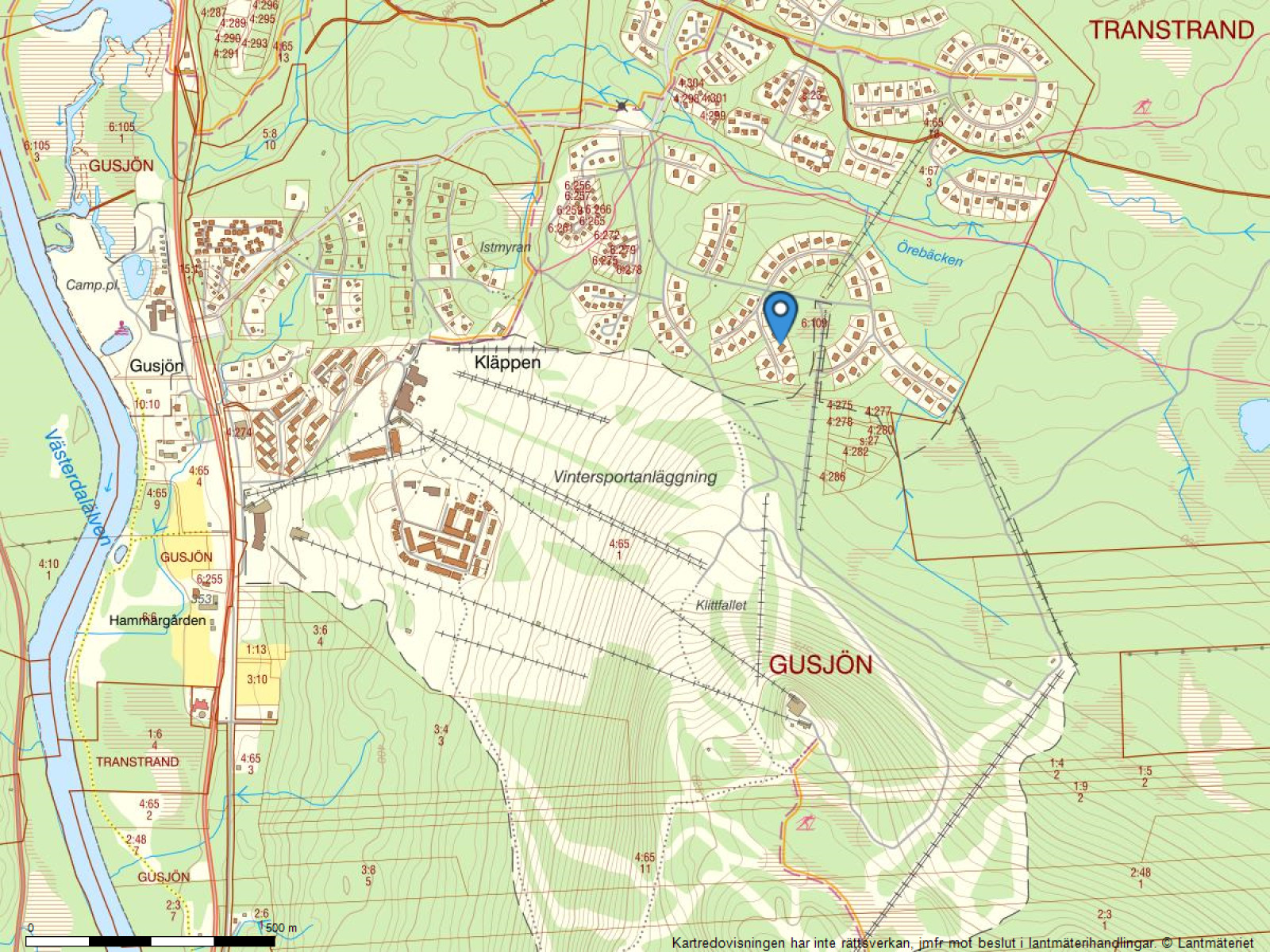 Fastighetskarta Pistvägen 531 & 530
