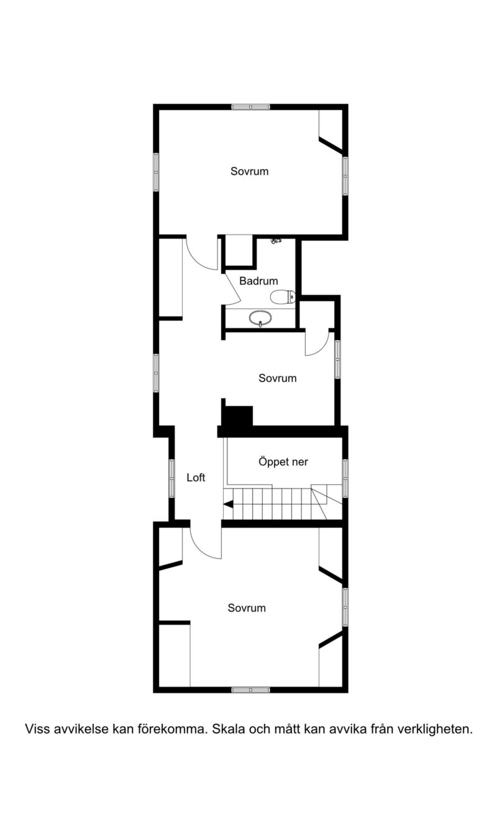 Planskiss loft Tranbärsvägen 1