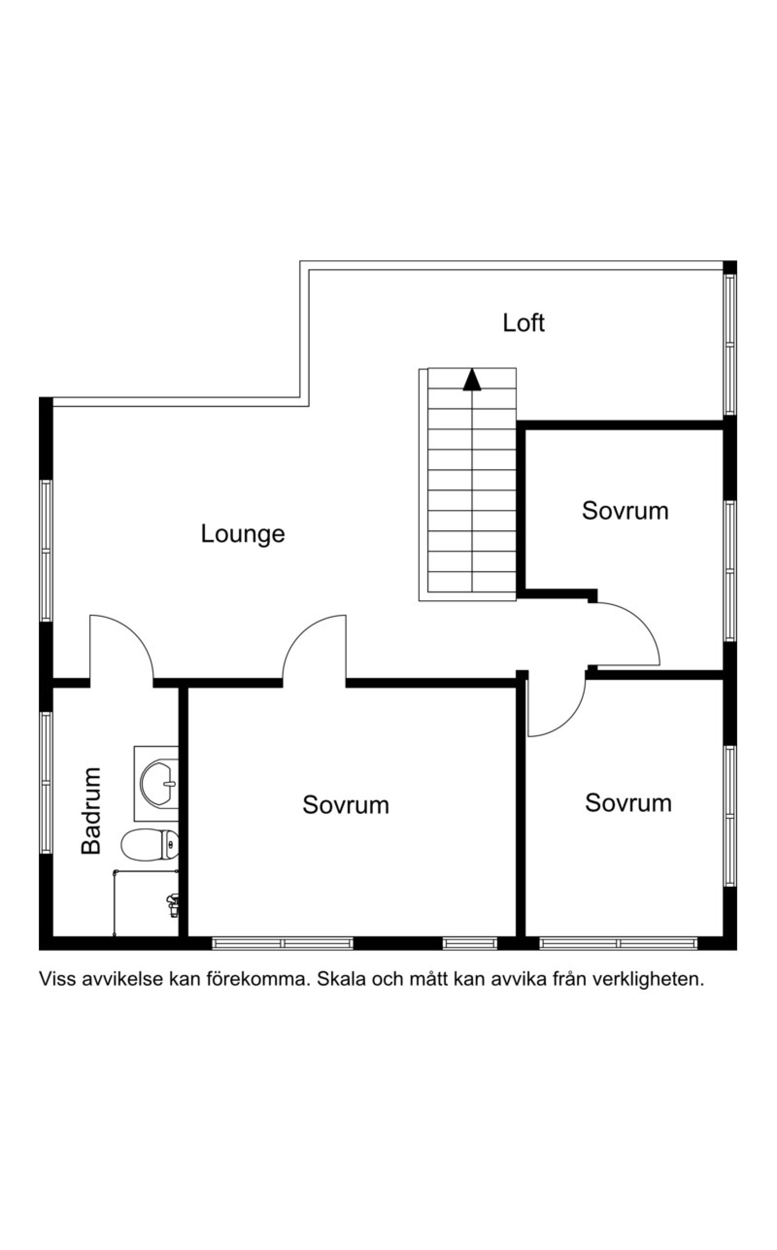 Planskiss loftplan Granfjällsporten 63