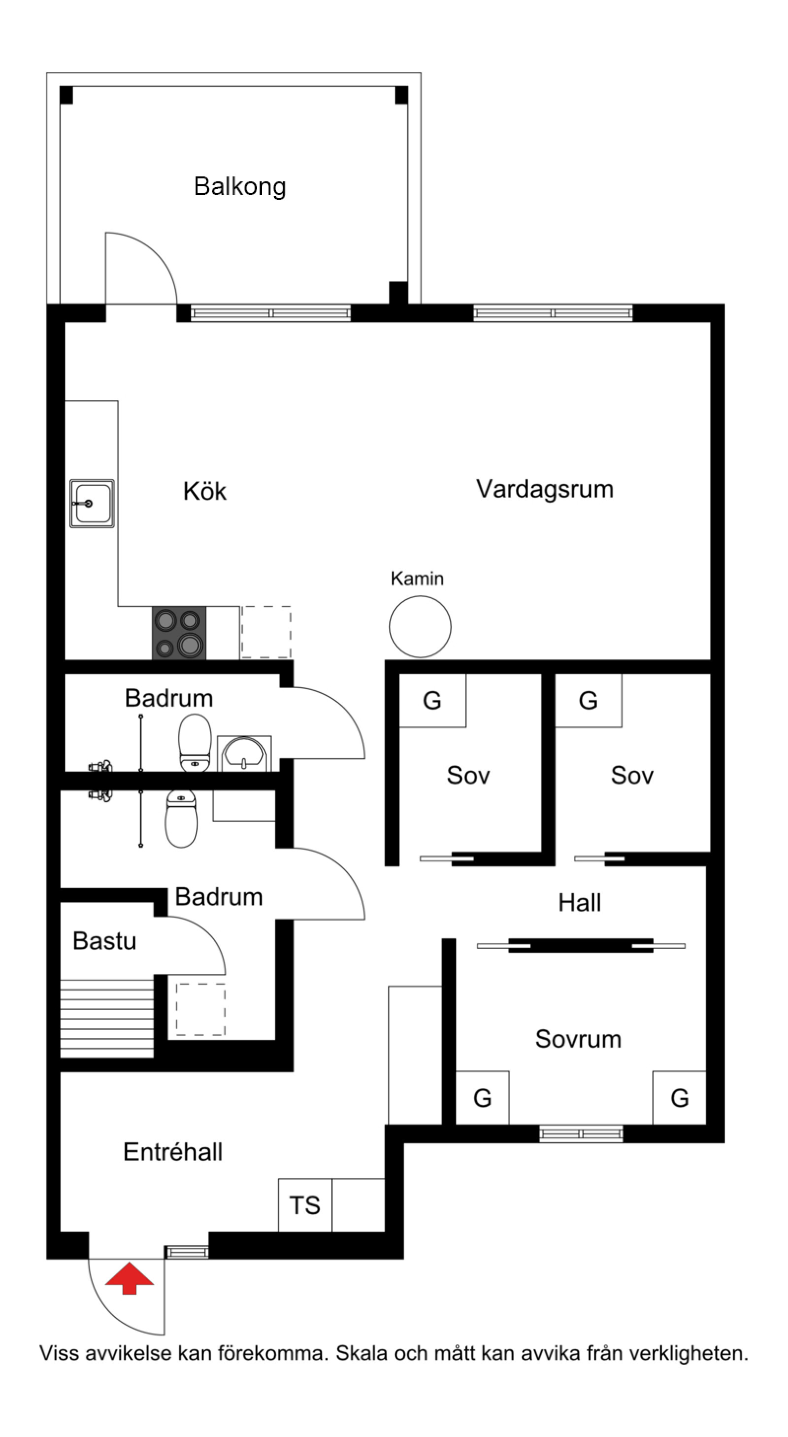 Planskiss Sälfjällstorget studios 2