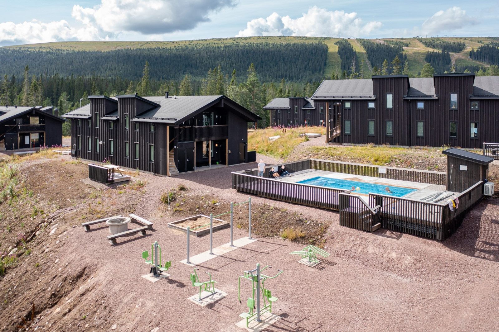 Gemensam pool och utegym Tjäderåsvägen 7A