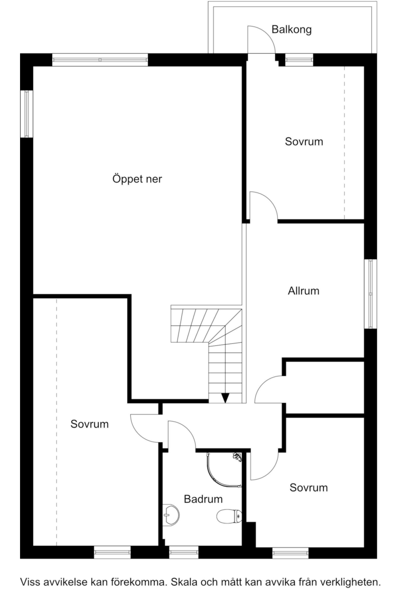 Planskiss loft Granfjällsporten 59