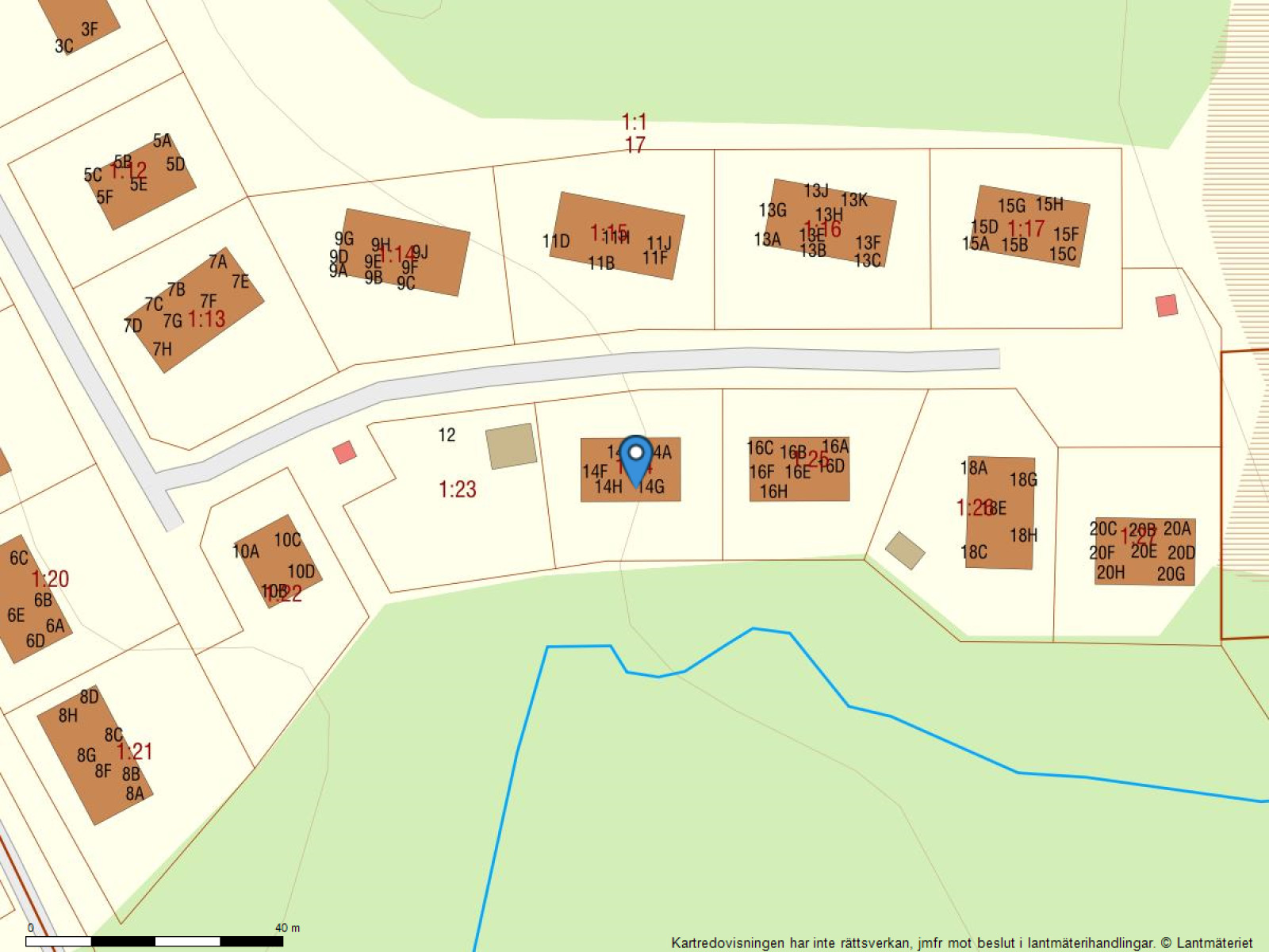 Fastighetskarta Fjällbäcken 14E