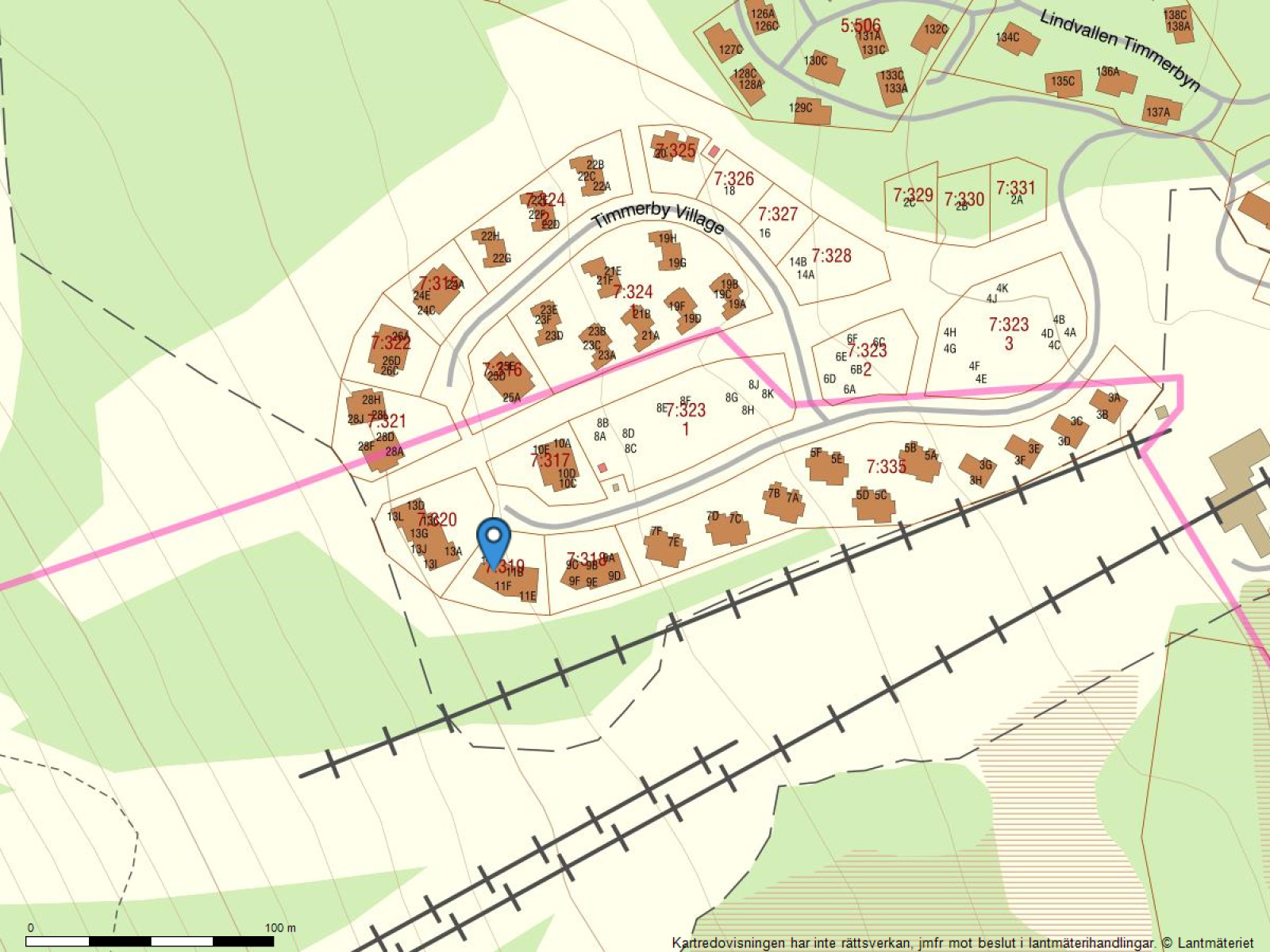 Fastighetskarta Timmerby Village 11D