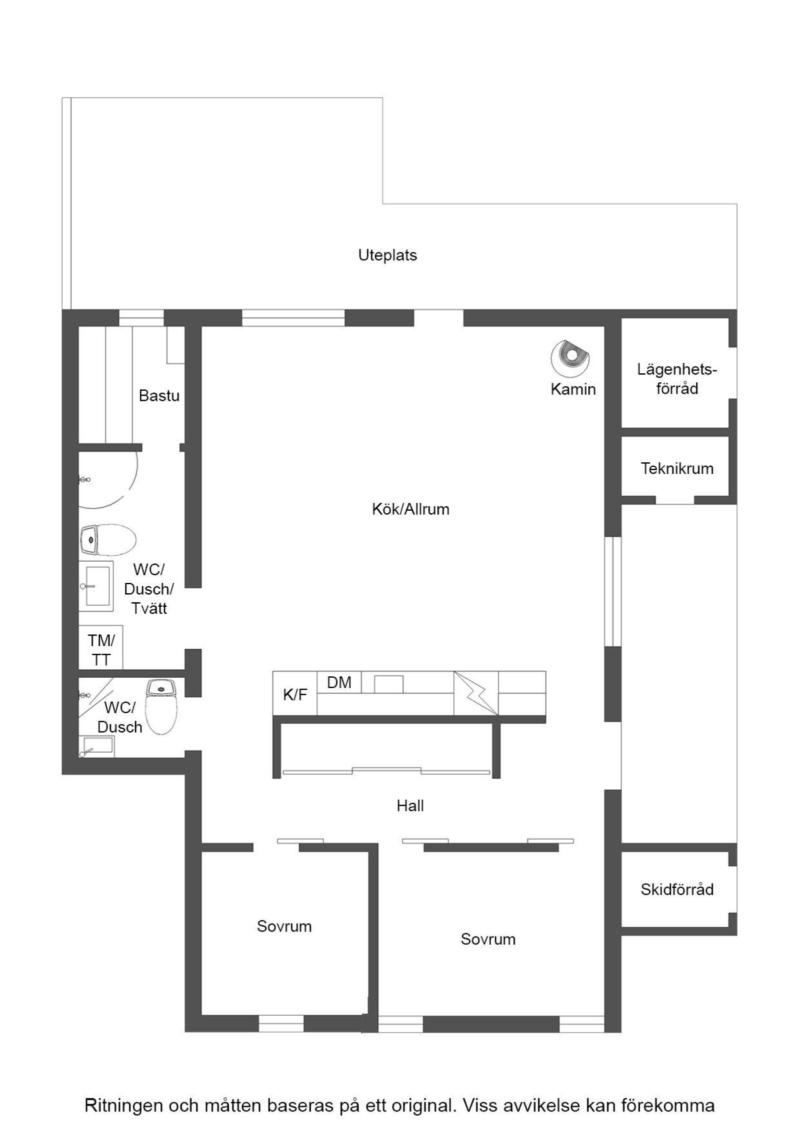 Planskiss Tjäderåsvägen 7A