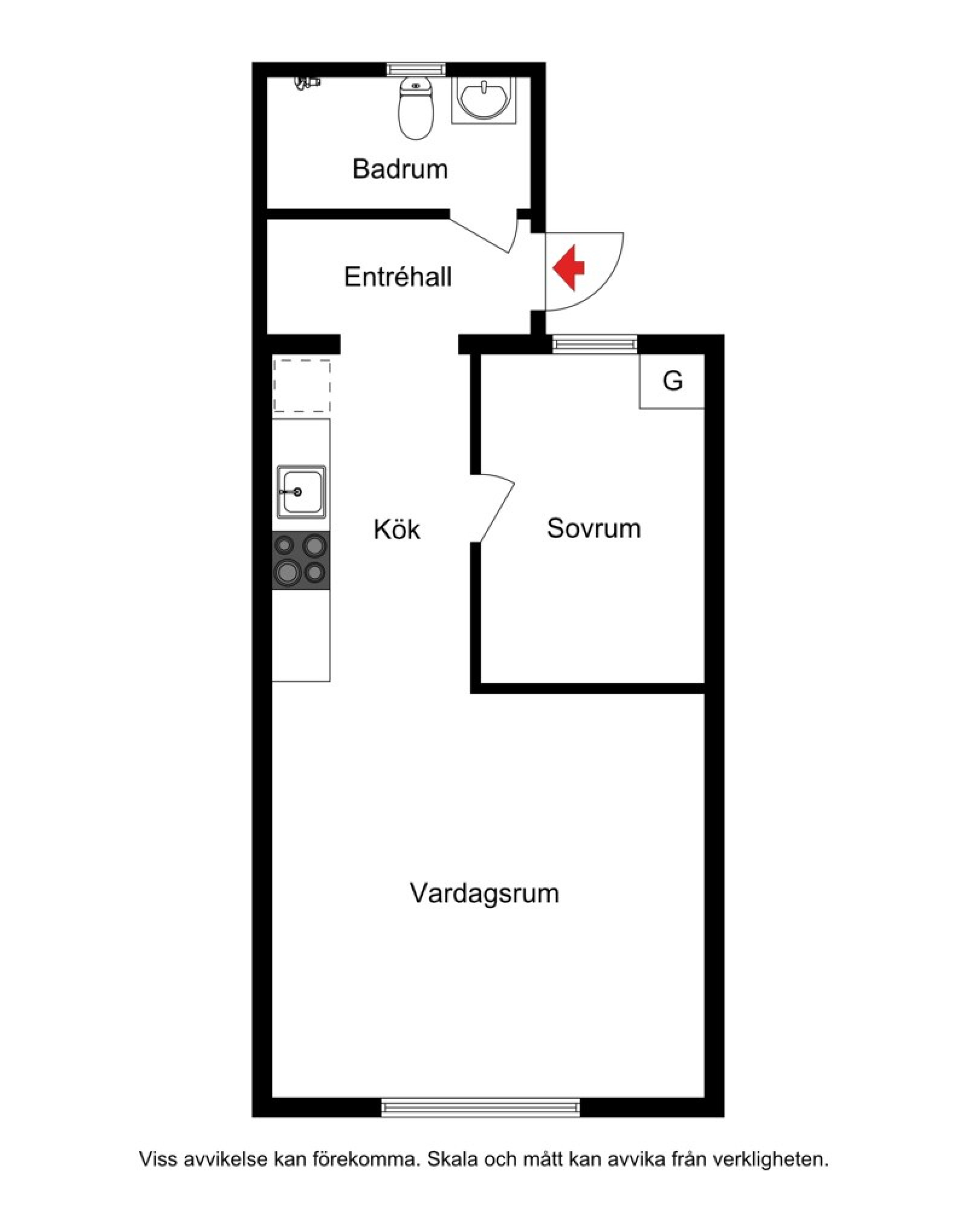 Planskiss 35 kvm Rörbäcksnäs 517A-C, 519A-D, 521A-B