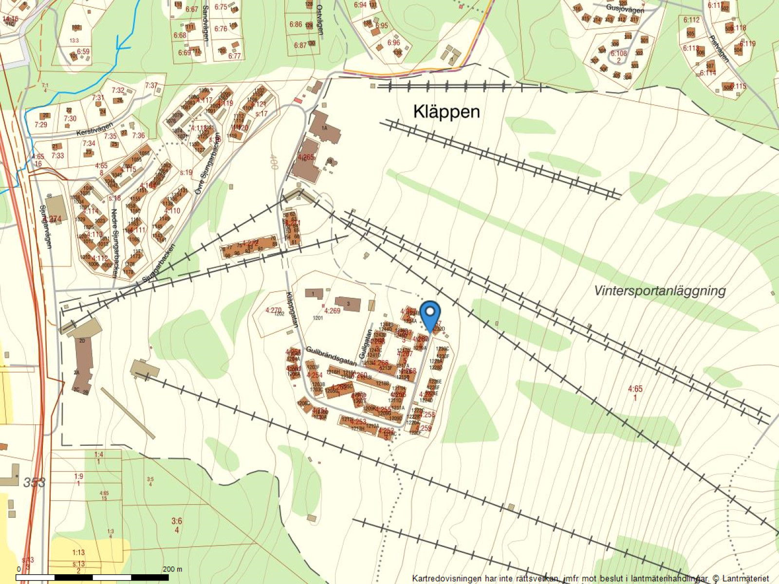 Fastighetskarta Kläppgatan 1232A