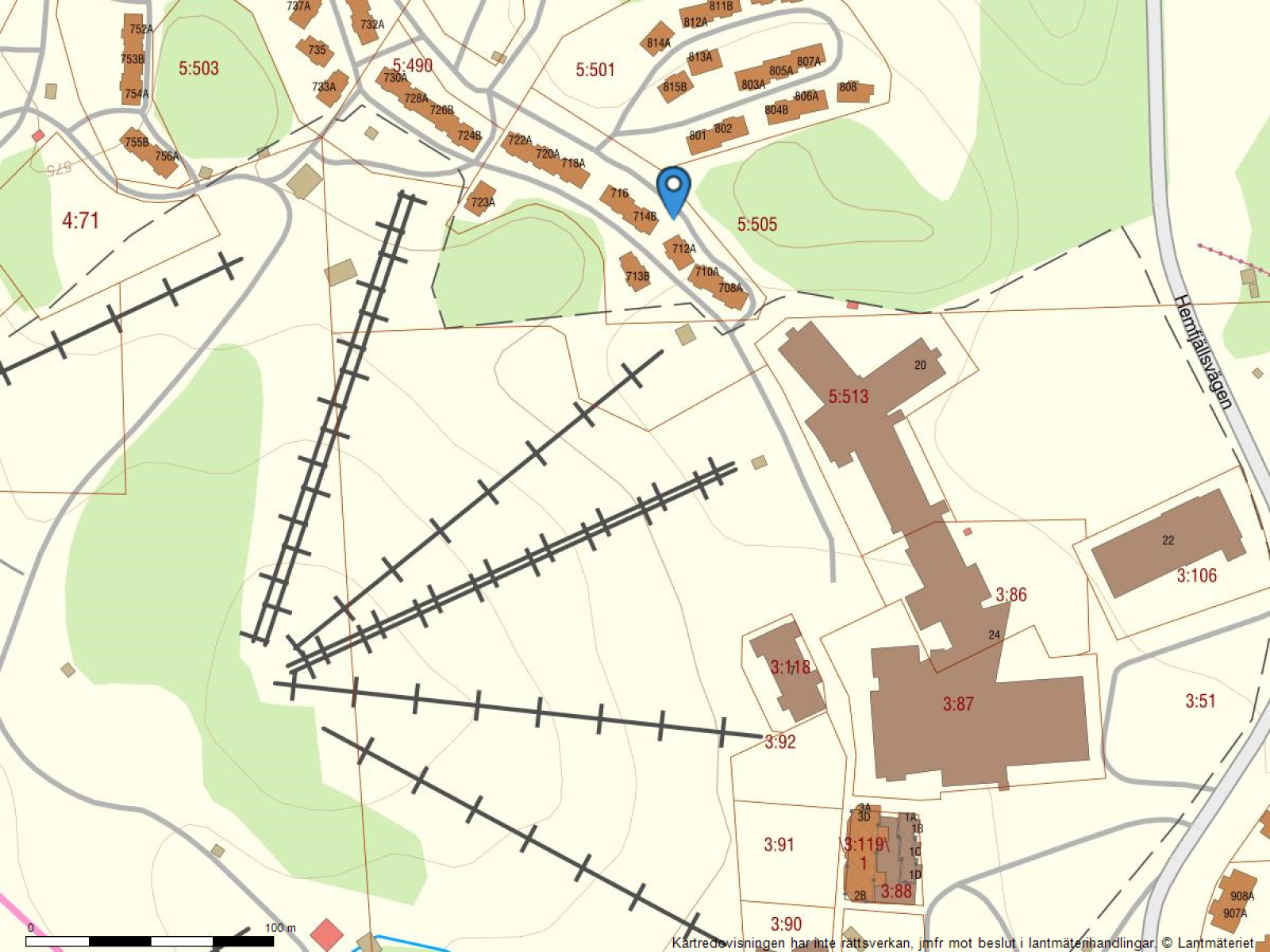 Fastighetskarta Vintergatan 714Ö