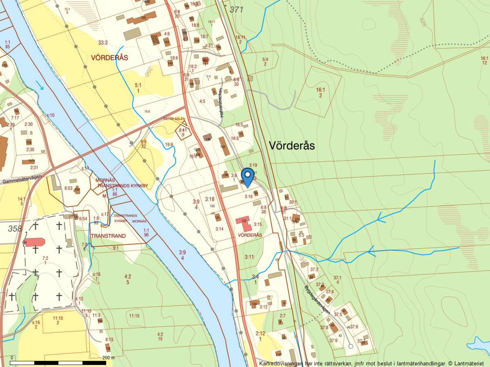 Fastighetskarta Vörderås 136