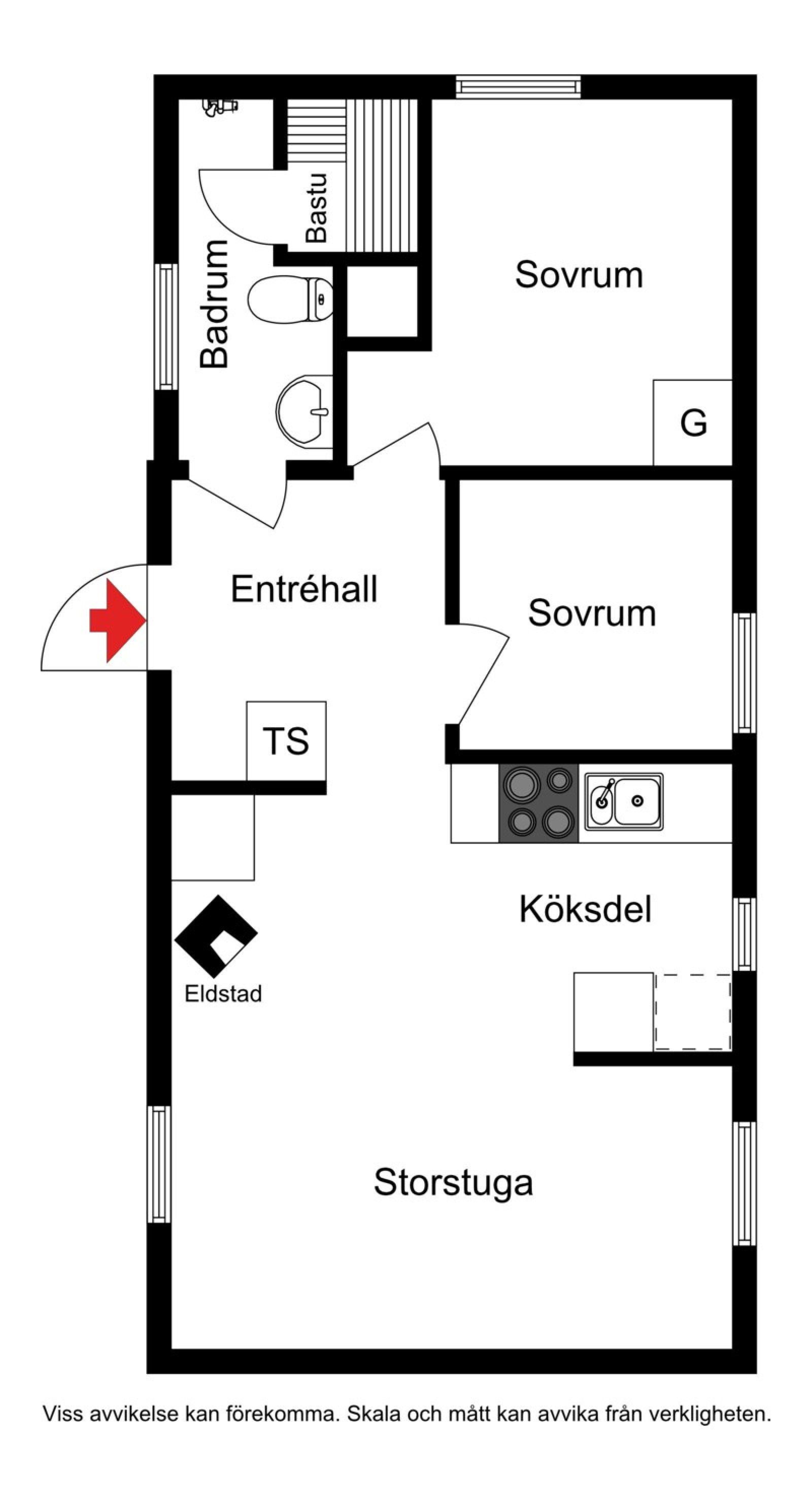 Planskiss Gusjövägen 235