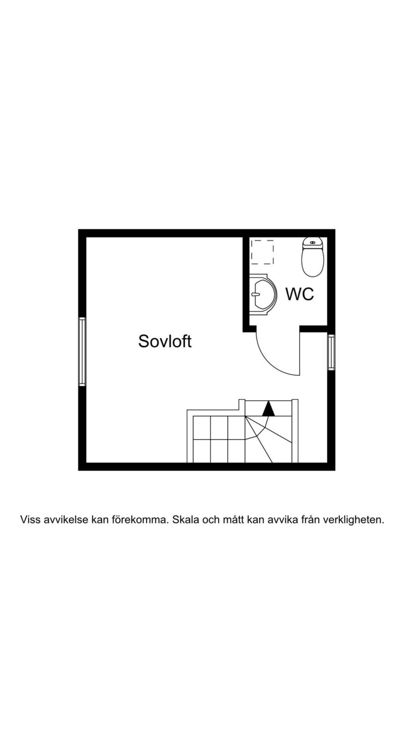 Planskiss loft Vörderås 136