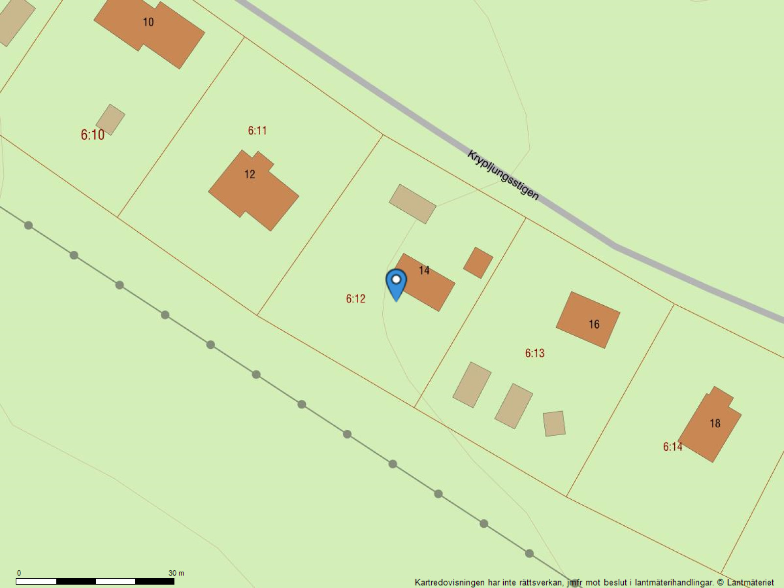 Fastighetskarta Krypljungsstigen 14