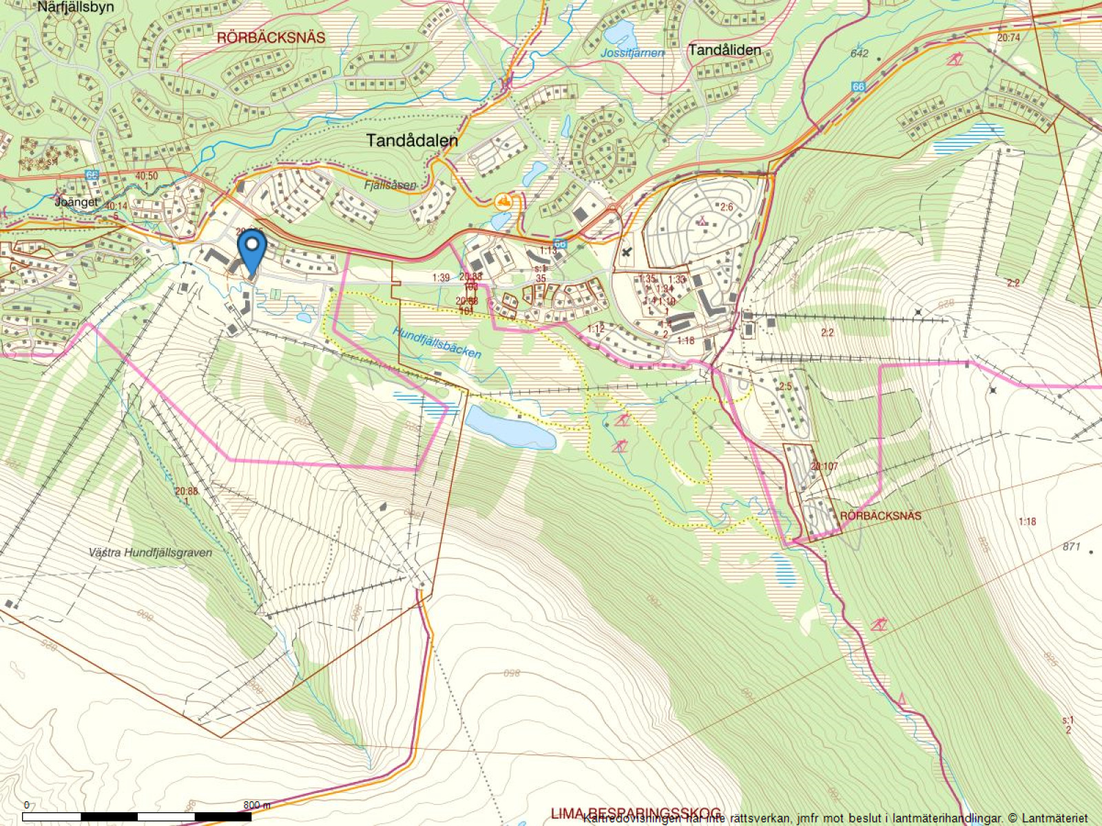 Fastighetskarta Hundfjällscenter 209