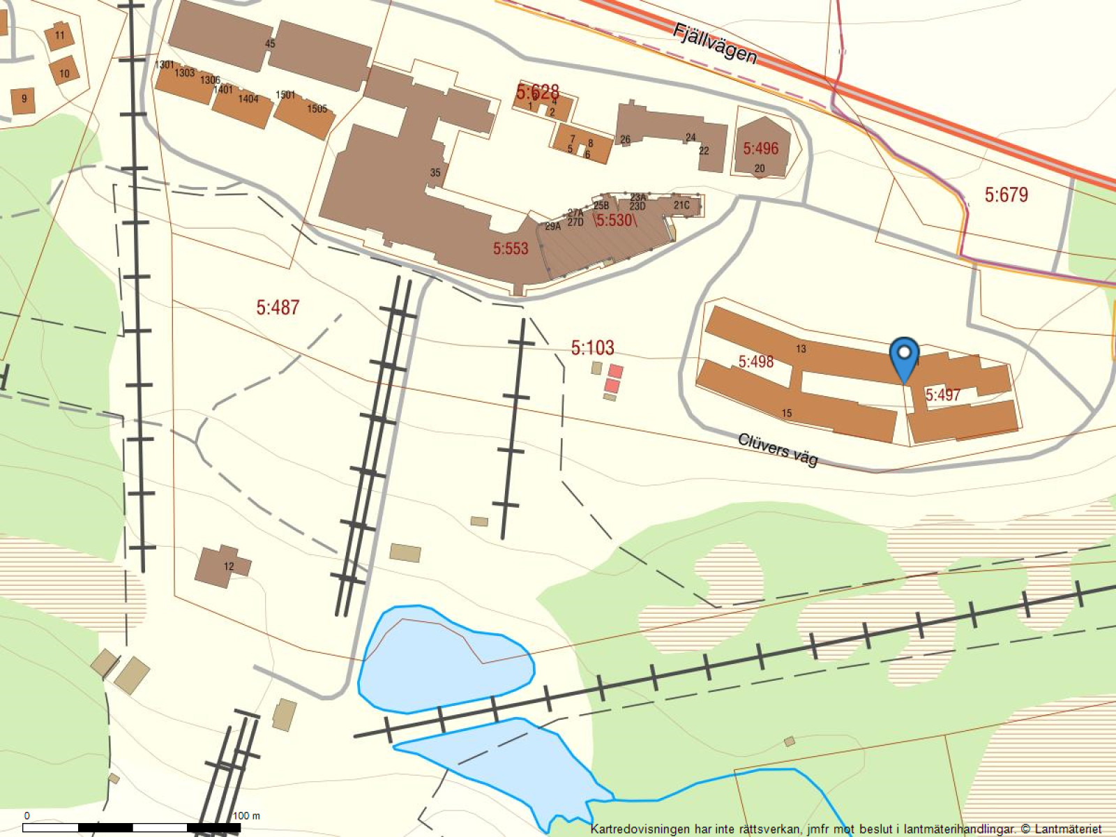 Fastighetskarta Storfjället C 27 (Clüversvägen 13)