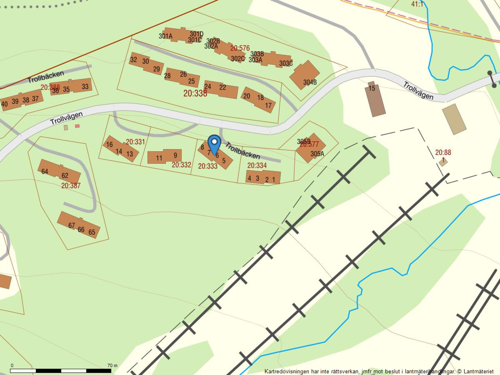 Fastighetskarta Trollbäcken 7