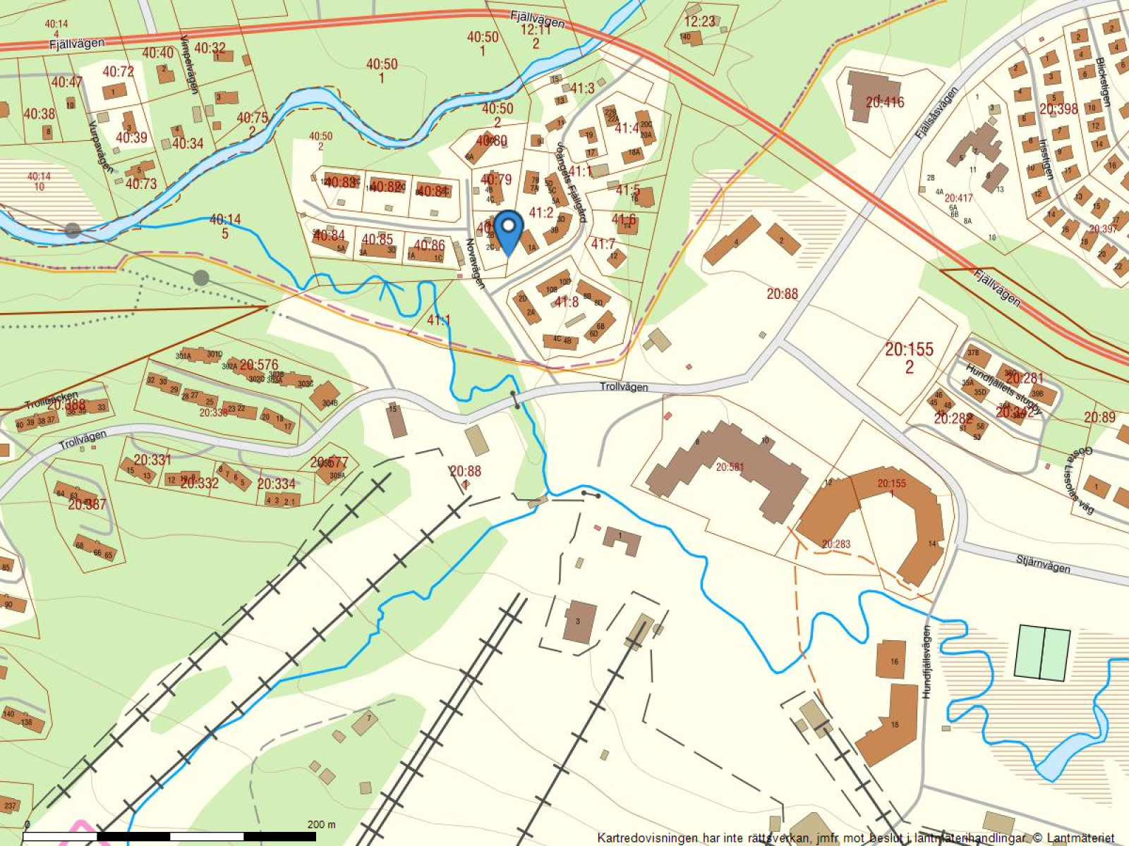 Fastighetskarta Novavägen 2 C