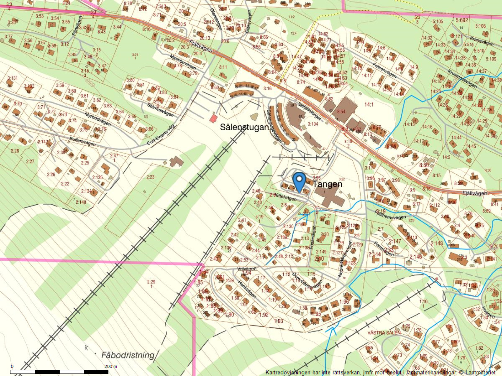 Fastighetskarta Sälfjällstorget studios 13