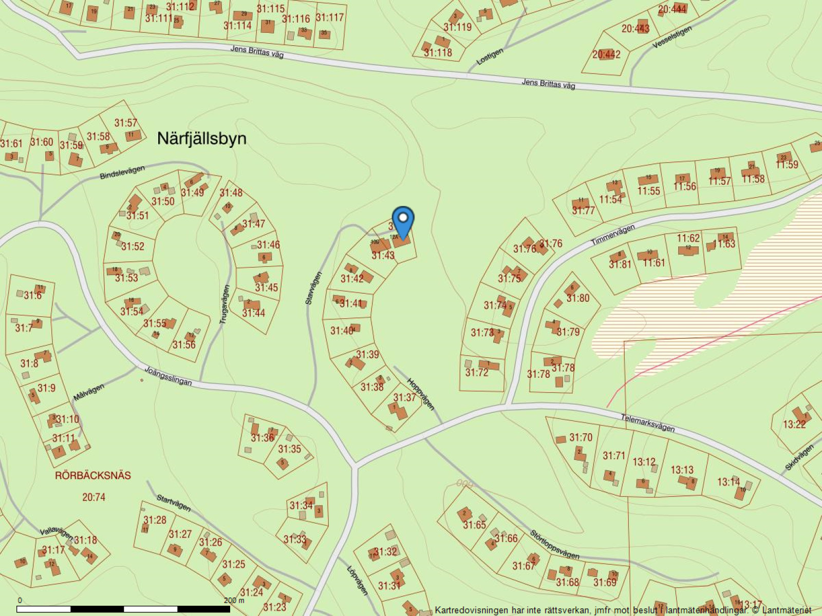 Fastighetskarta Stavvägen 12C