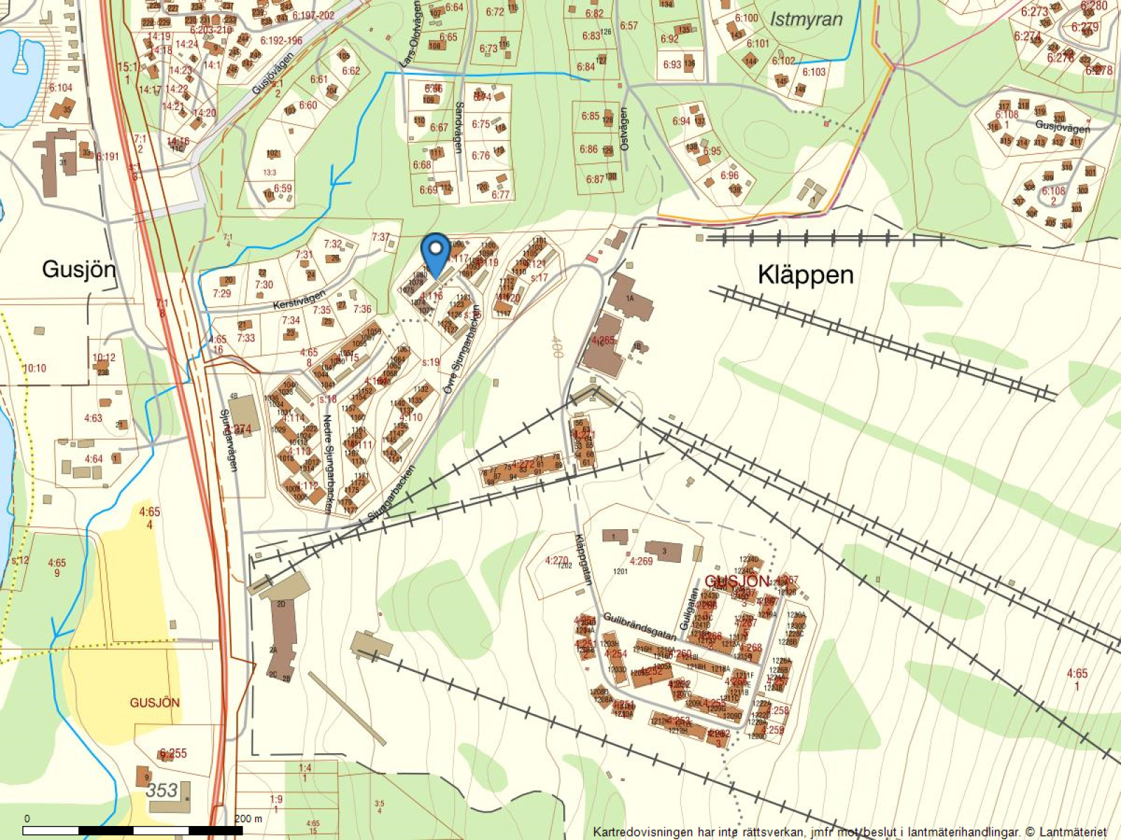Fastighetskarta Sjungarbacken Plus 1081