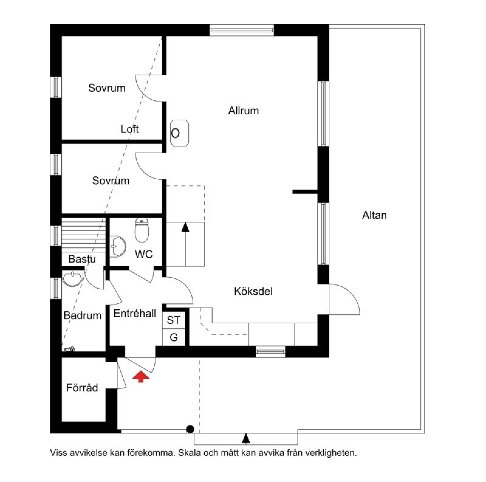 Planskiss Matildavägen 9