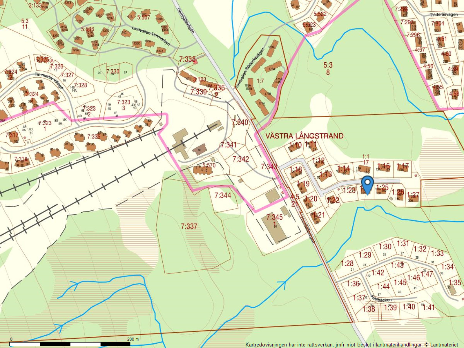 Fastighetskarta Fjällbäcken 14D