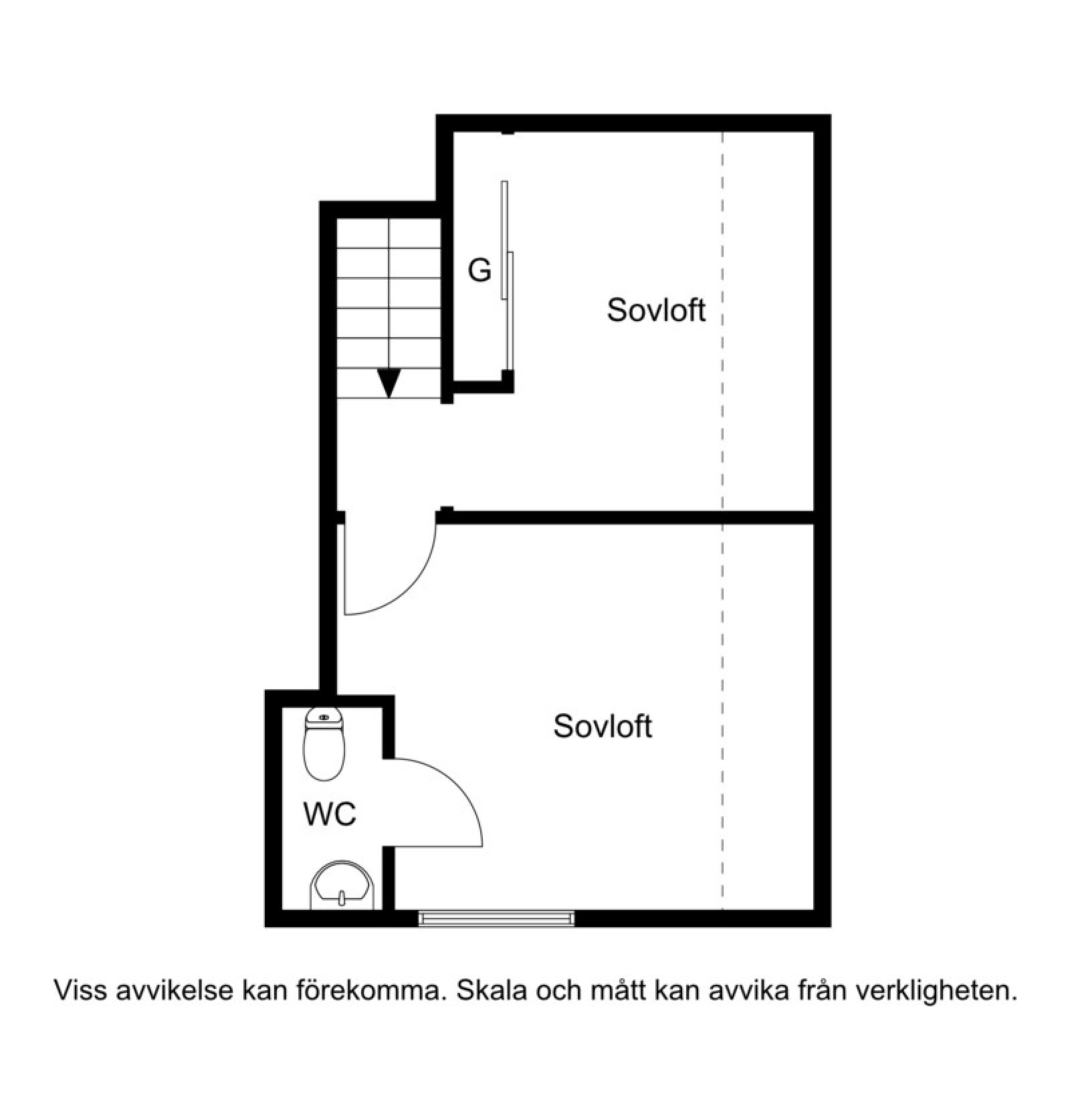 Planskiss lägenhet A Tickvägen 9