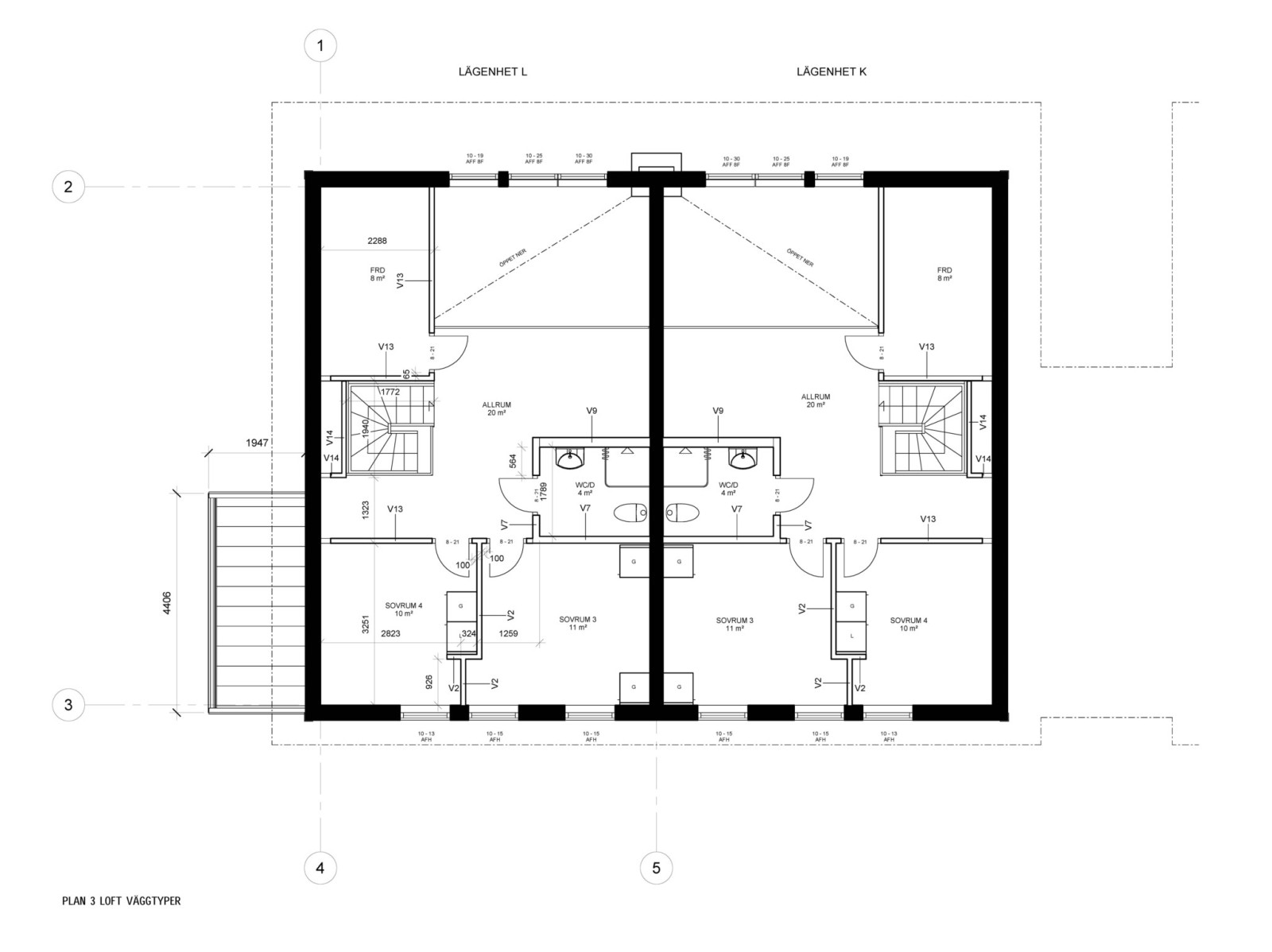 Planskissen avser lägenhet K Kläppgatan 1226 E