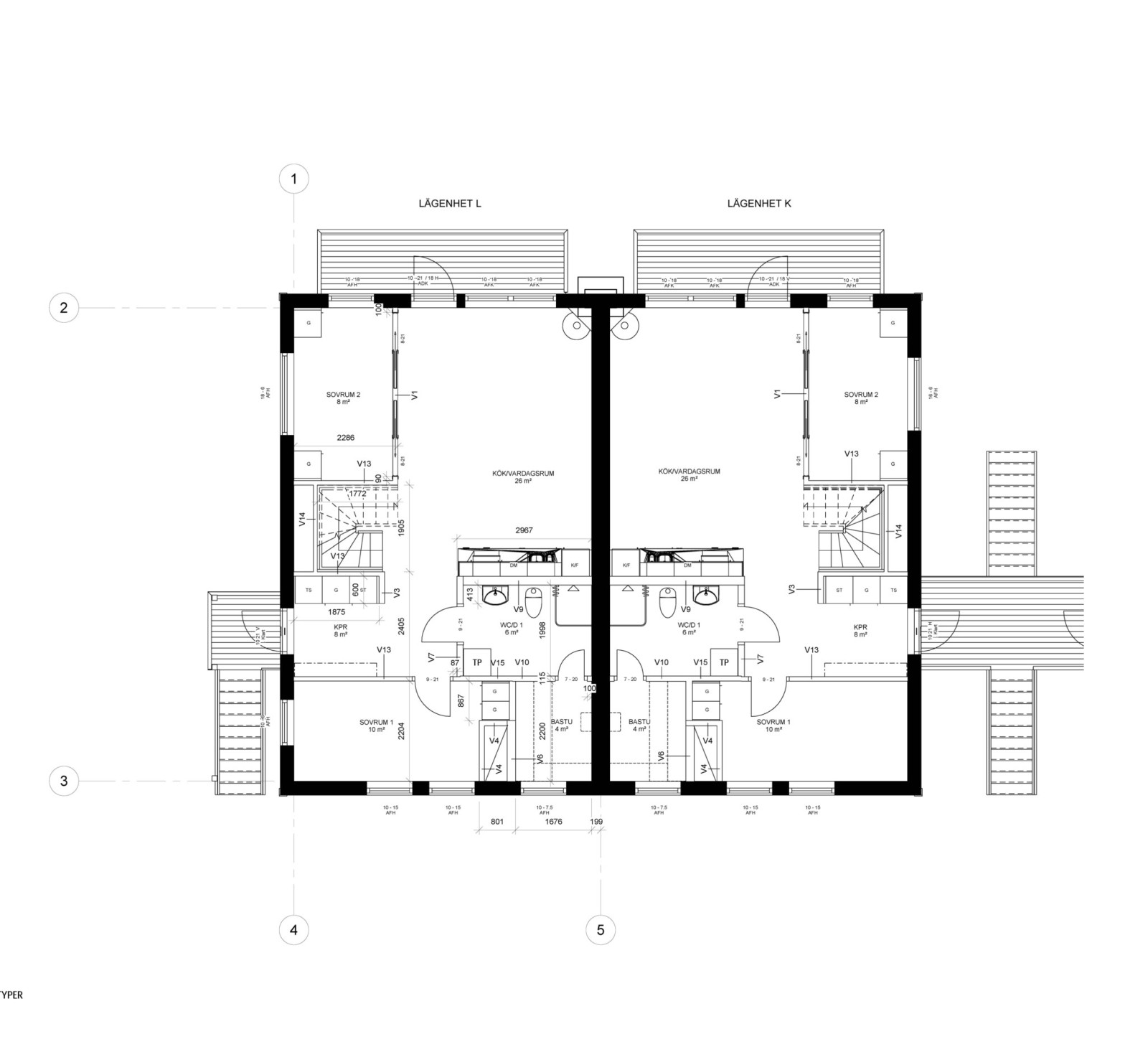 Planskissen avser lägenhet K Kläppgatan 1226 E