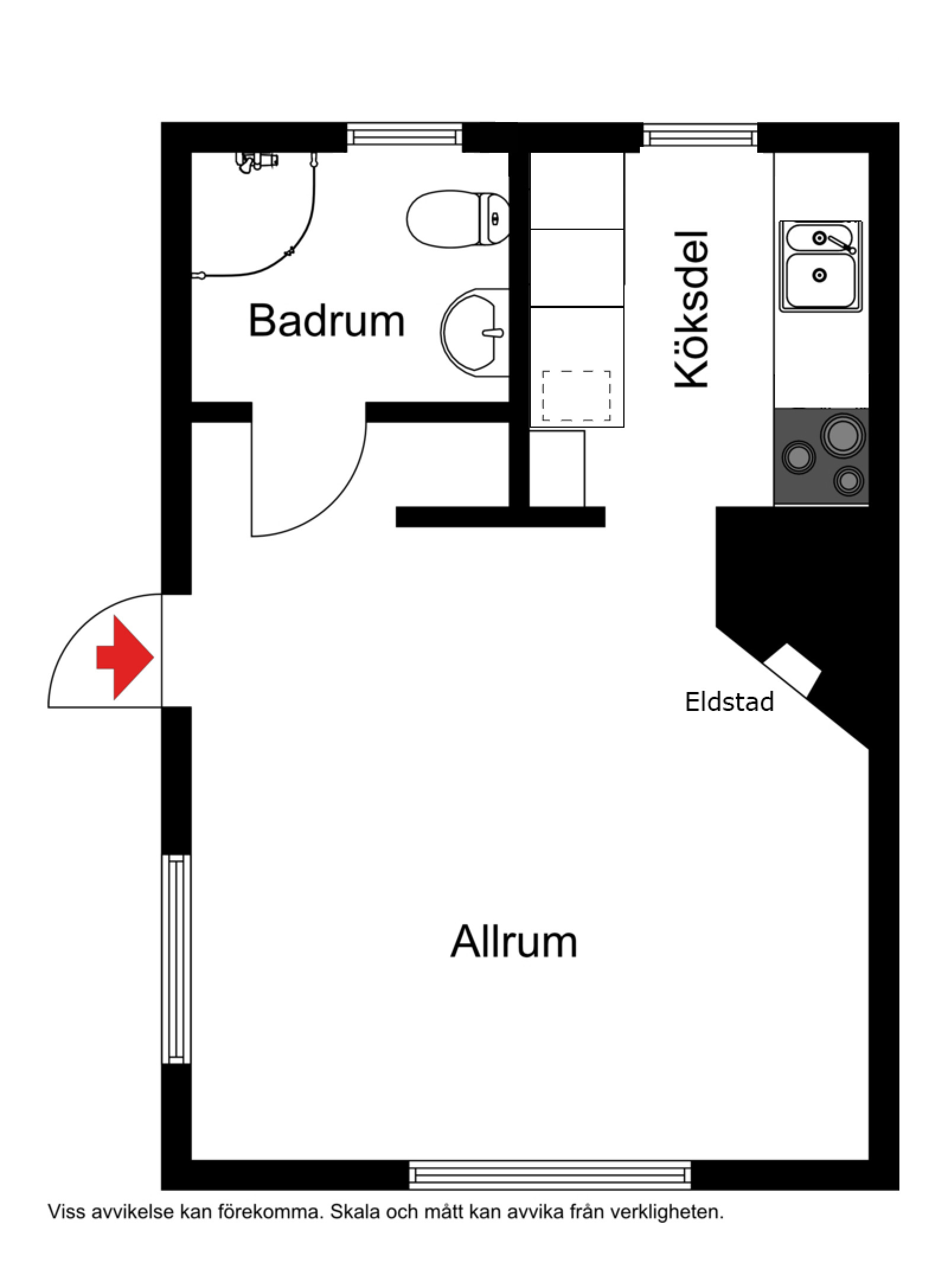 Planskiss Hus B Renvägen 22ABC