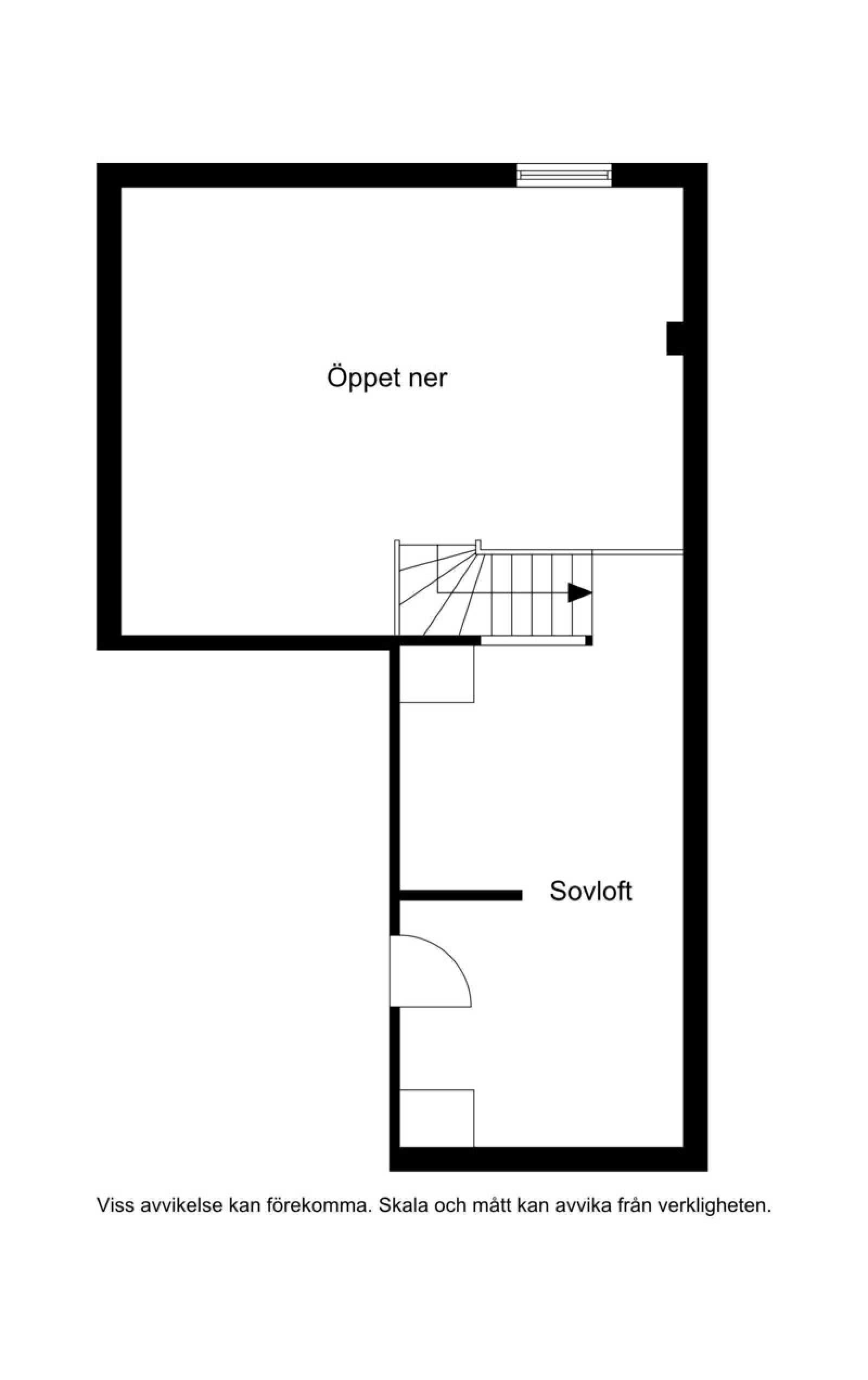 Planskiss, loftplan Pistvägen 564B