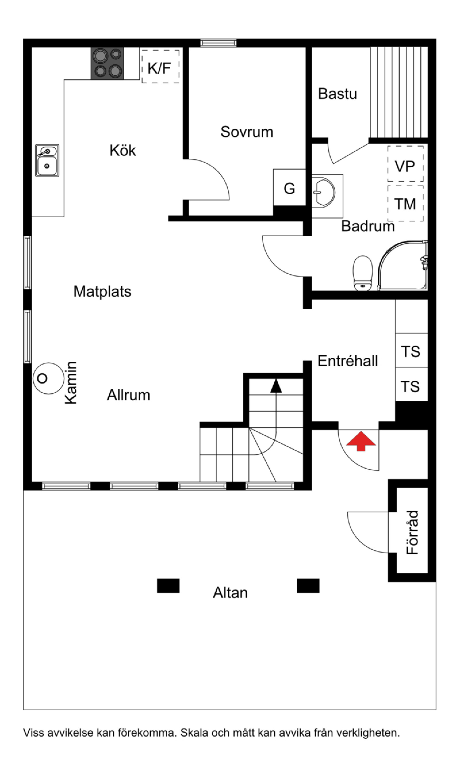 Planskiss Norrskensstigen 13A
