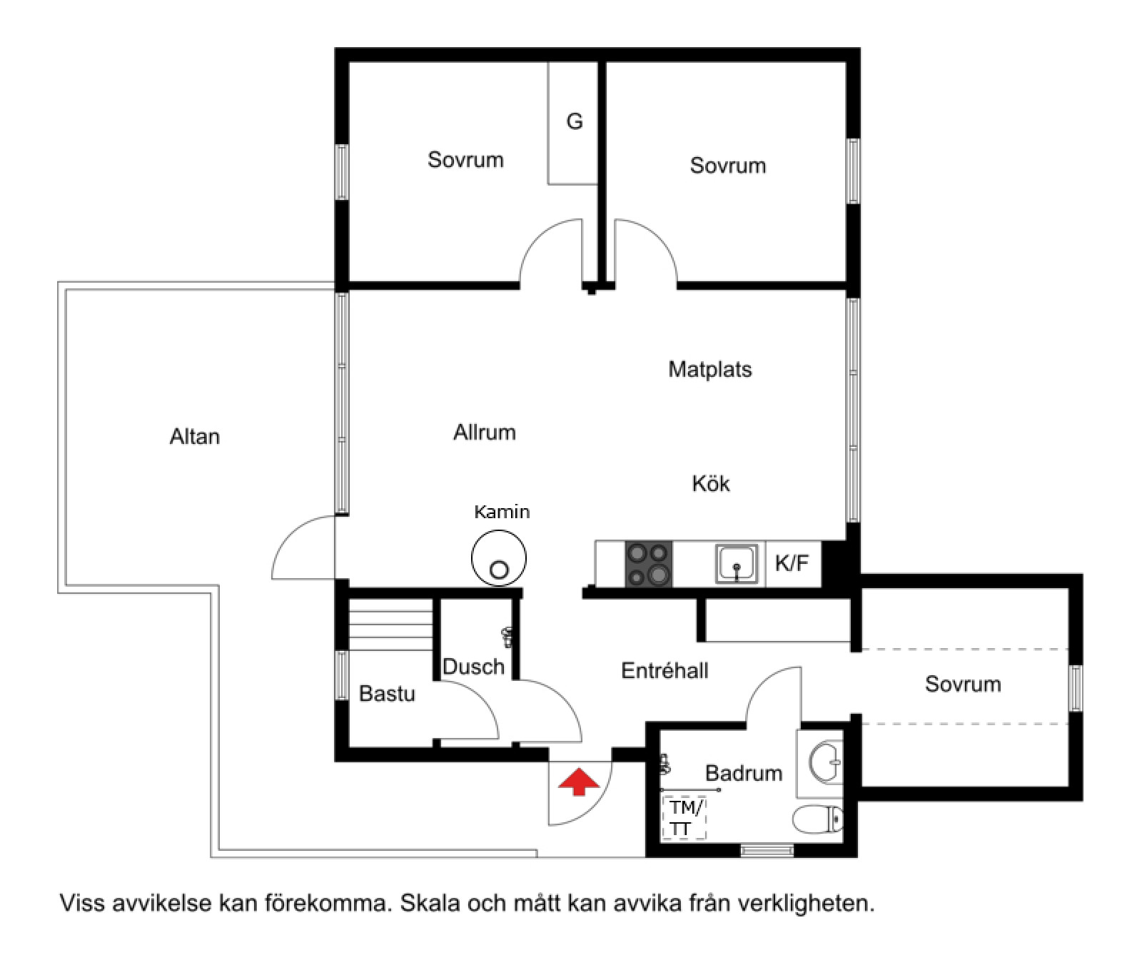 Planskiss Fjällvillevägen 67