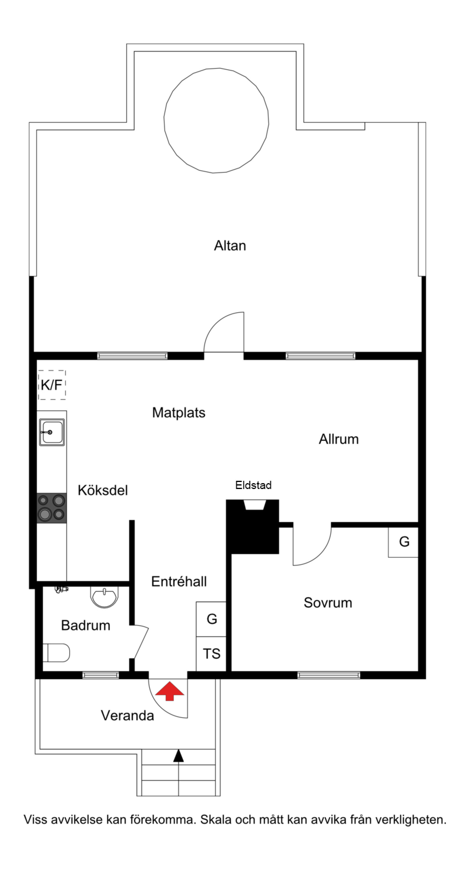 Planskiss Hus A Kerstivägen 27