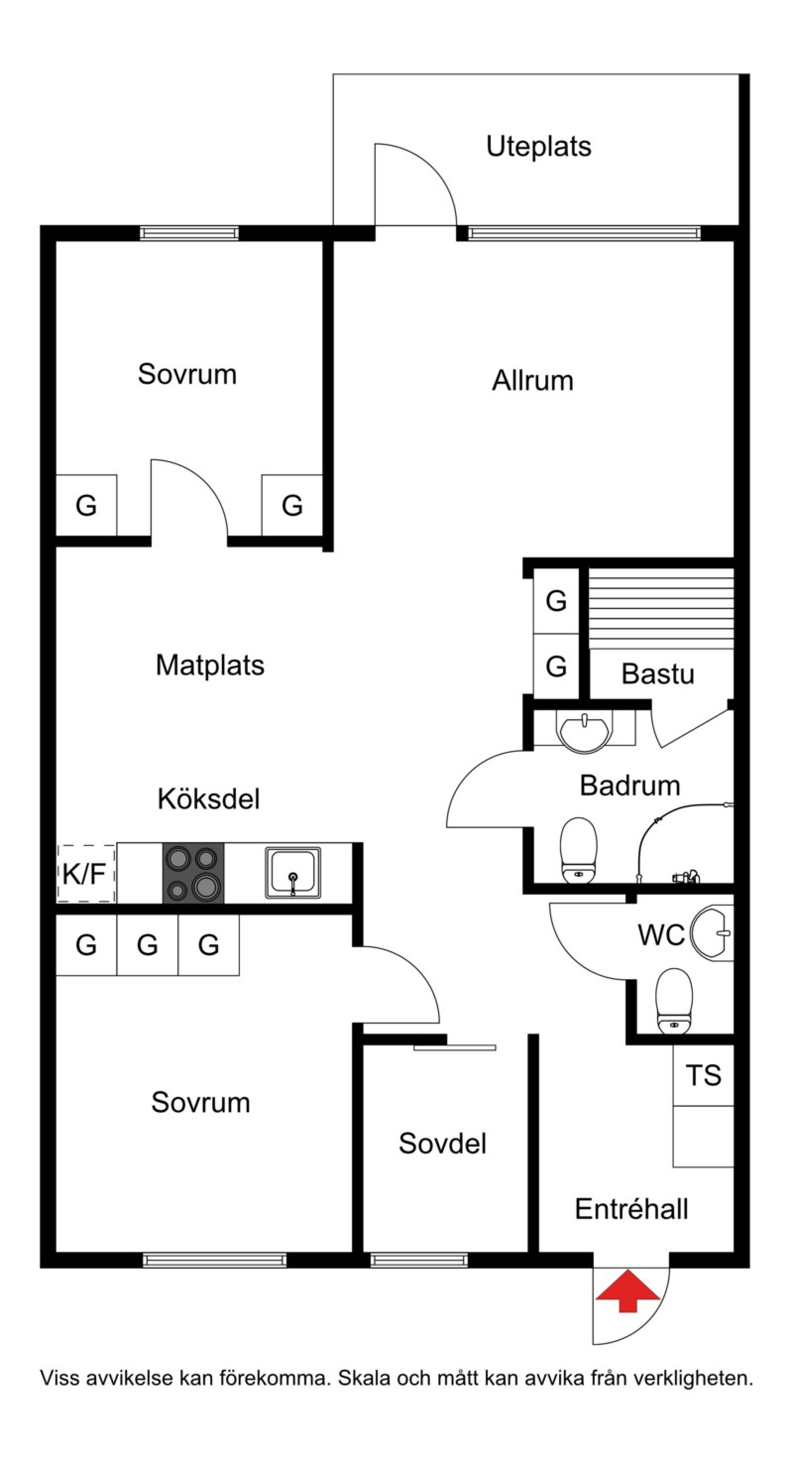 Planskiss Hallonvägen 1C