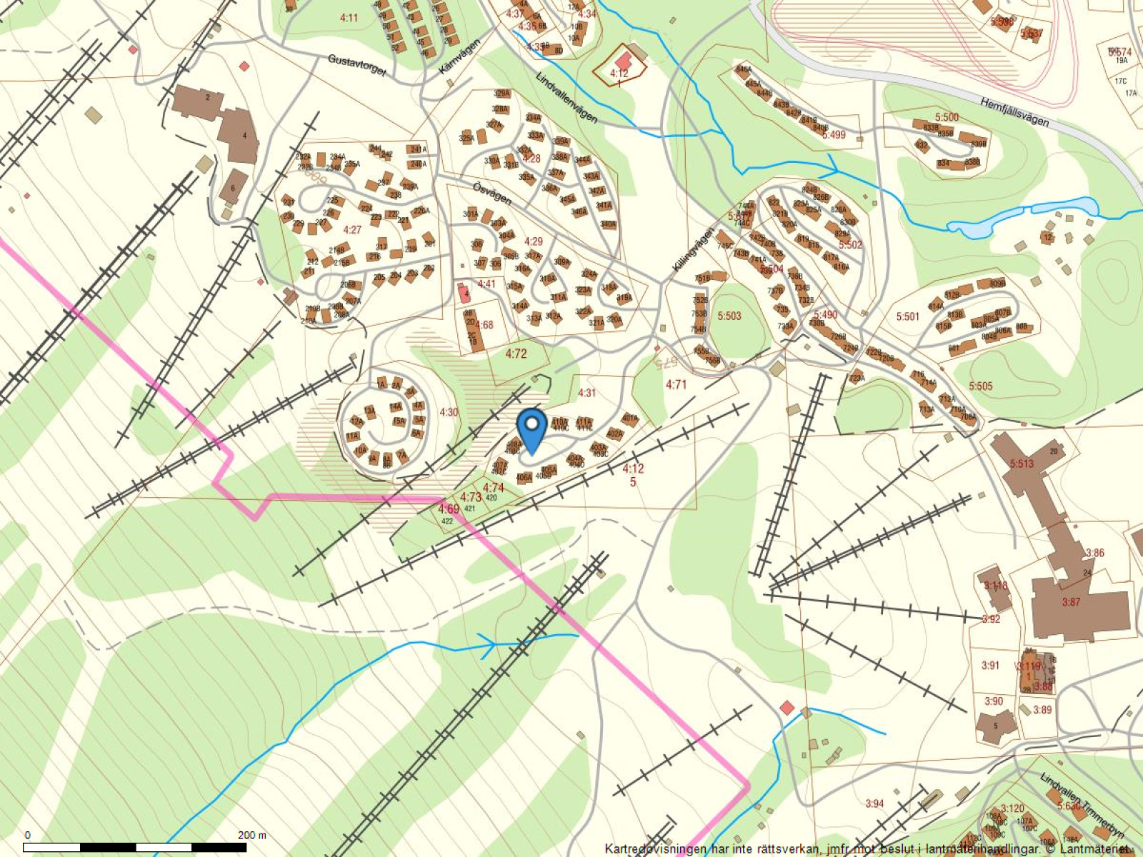 Fastighetskarta Gula byn 408B