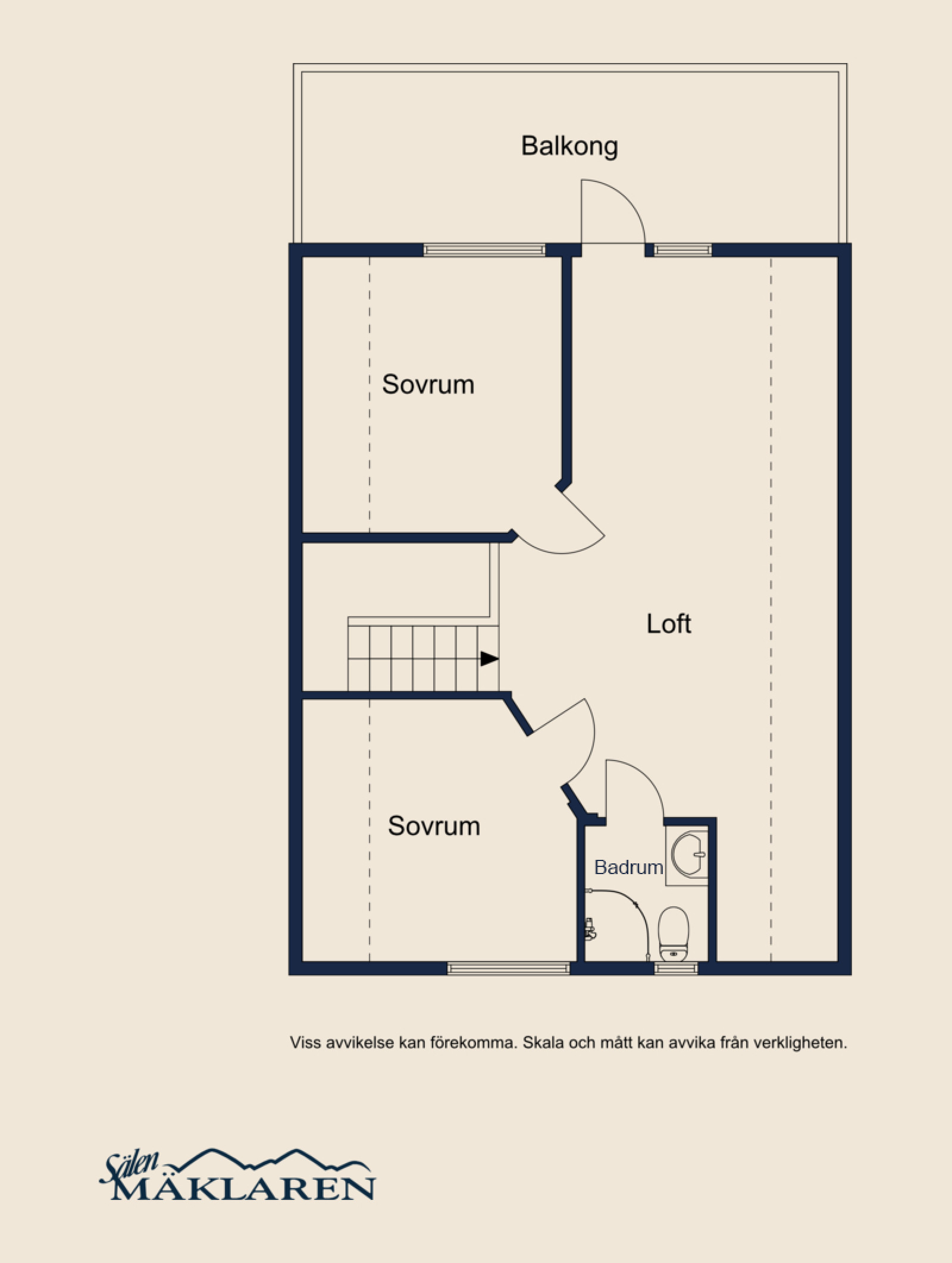 Planskiss loft Salbäcksvägen 28